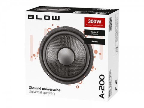 Žemų dažnių garsiakalbis 8" (20 cm) 300W 4Ώ 42-6kHz Blow A-200