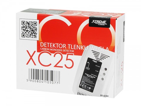 Anglies monoksido CO (smalkių) detektorius 220V Xtreme XC25