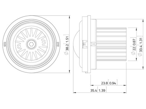 Aukšto dažnio garsiakalbis 1,3" (3.25 cm) 15W 8Ώ 1500 - 30kHz Lavoce 
