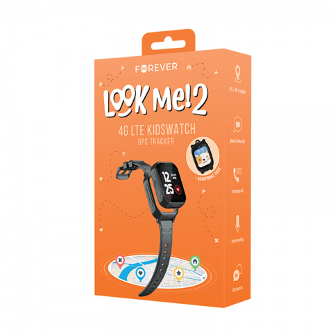 Išmanusis laikrodis vaikiškas GPS Forever KW-510 juodas (black)