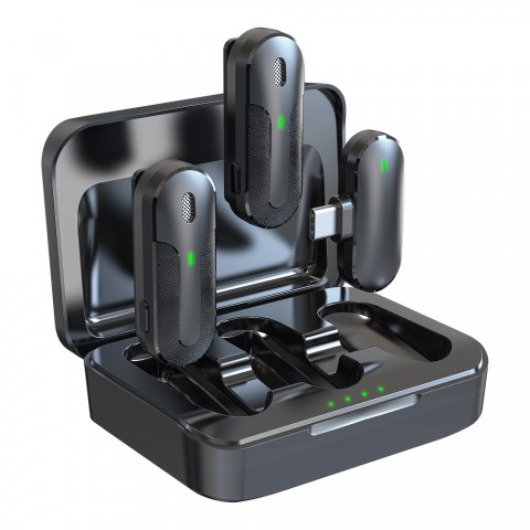 Mikrofonai (2vnt) išmaniajam telefonui USB C Devia