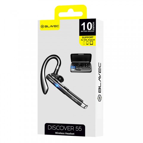 Belaidė laisvų rankų įranga juoda (black) Blavec BHDI55-B