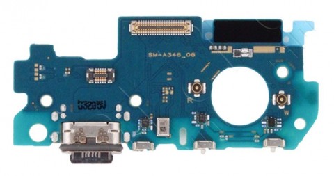 Įkrovimo lizdas Samsung A346 A34 5G 2023 su plokšte, ausinių lizdu ir mikrofonu (O)