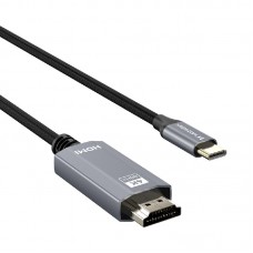 Laidas USB C → HDMI 4K (60Hz) 1.8m pintas juodas Wozinsky WCCH-01
