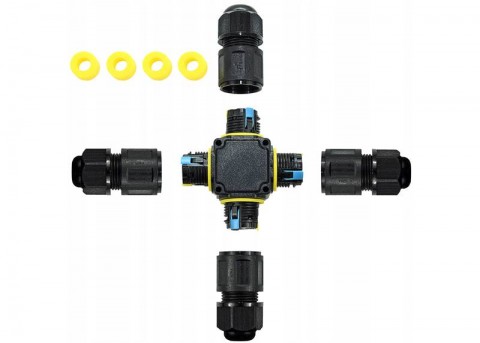 Hermetinė jungtis skirta 4 laidų sujungimui 3 x 0.5 - 2.5 mm² IP68 24A 450V