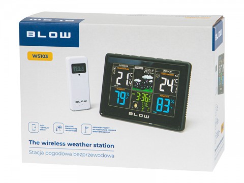 Meteorologinė stotelė su spalvotu LCD ekranu Blow WS103 (su bevieliu davikliu)