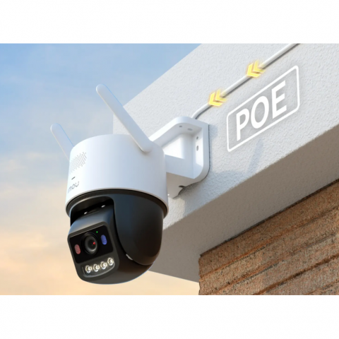 IP Wi-Fi / PoE kamera IP66 (lauko) 355° 6MP 3K su signalinėm šviesom ir signalizacija (raudona ir mėlyna) Imou Aurora Titan Pro