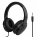 Ausinės su laidu 2m juodos AV:Link QDJH-40 (kištukas: 3.5mm / 6.3mm)