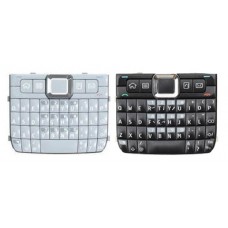 Klaviatūra Nokia E71 juoda, sidabrine (HQ)