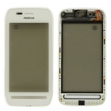 LCD Nokia 603 touch screen with frame (original) white