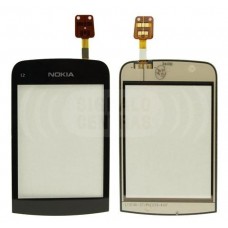 Touch screen Nokia C2-02 black originalas