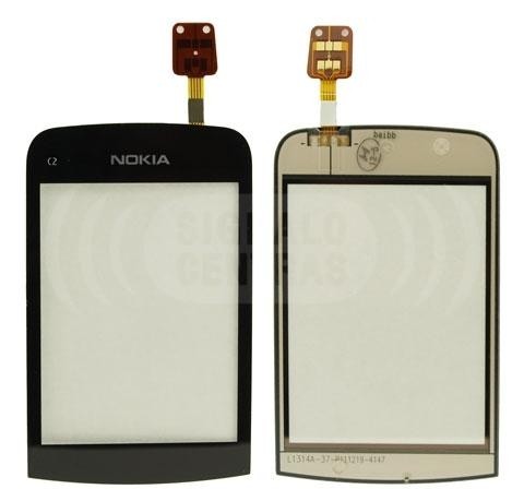 Touch screen Nokia C2-02 black originalas