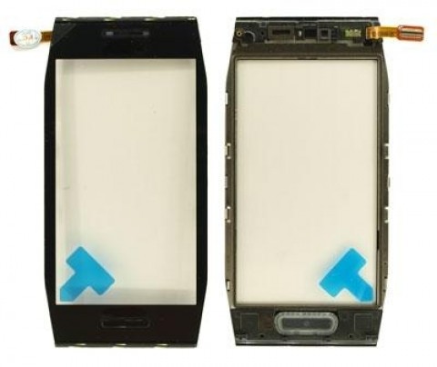 Touch screen Nokia X7 with frame black originalas