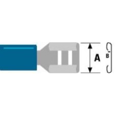 Lizdas 2.8x0.5mm laidui 1.5mm - 2.5mm mėlynas (blue)