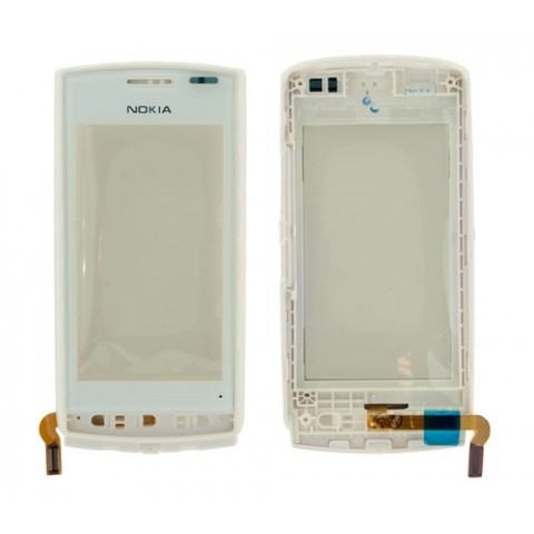 Touch screen Nokia 500 with frame white HQ