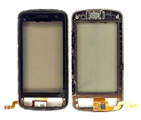 Touch screen Nokia C6-01 with frame black originalas